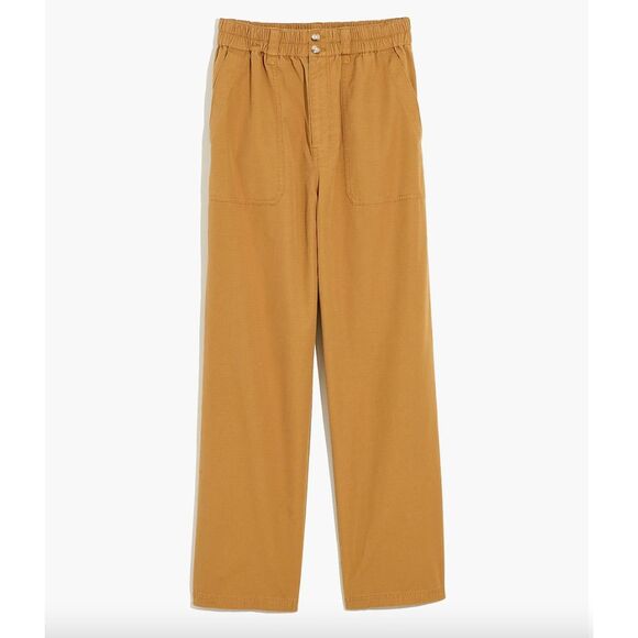 Madewell Cotton Ripstop Pull-On Straight Cargo Pants Women's Size Large - Picture 2 of 11